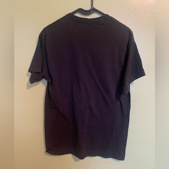 Black Graphic Tee with Purple Print - Picture 3 of 4